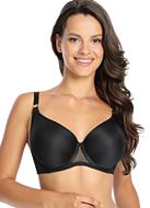 Comfortable full cup bra, mesh inlay, invisible under clothes